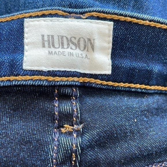 Sz32 Hudson Krista Super Skinny Ankle Denim in a dark wash BGLO colour VGUC - Picture 8 of 14